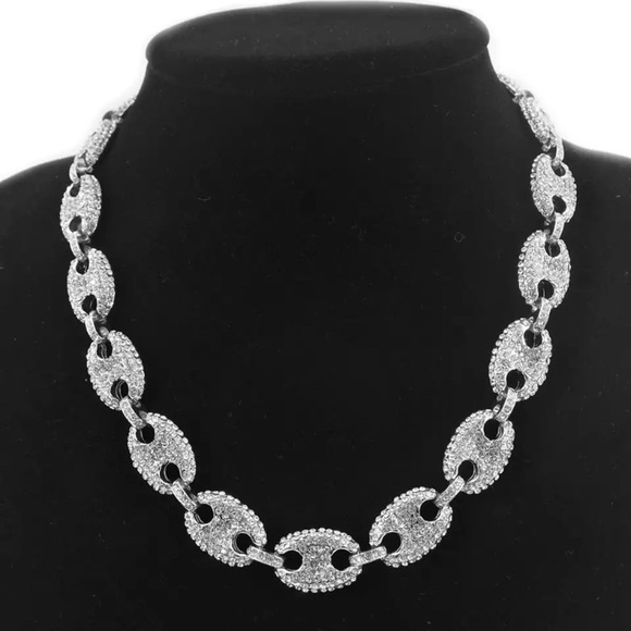 Other - Cuban Gold Plated  Rhinestones Hip Hop Necklace
